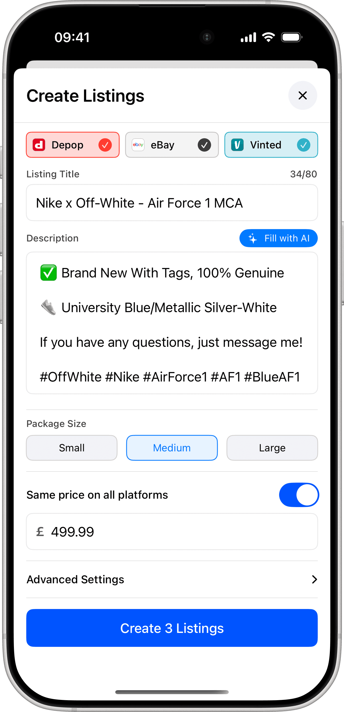 Evriwhere app ai screen